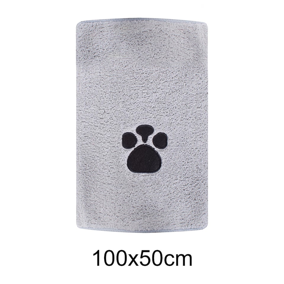 image 1 of Quick Drying Microfibre Pet Towel Mitt Dog Puppy Bath Shower Absorbent Material