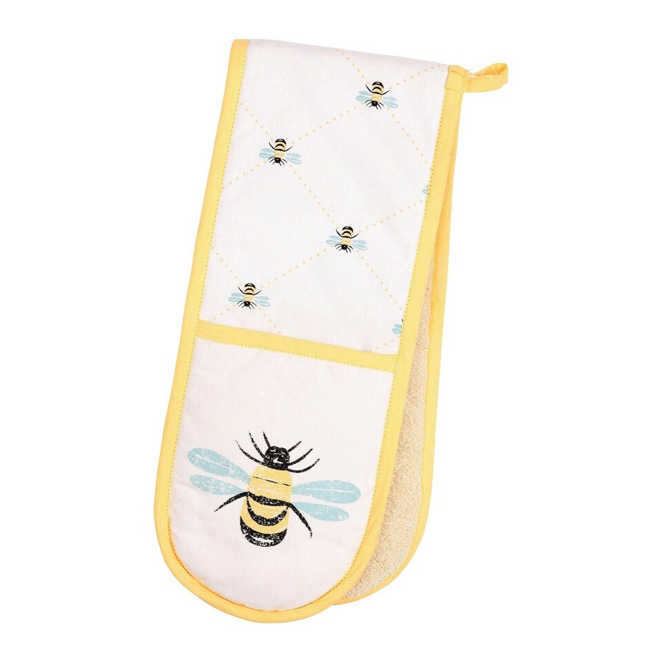Dexam Bees Knees Double Padding Oven Gloves Yellow