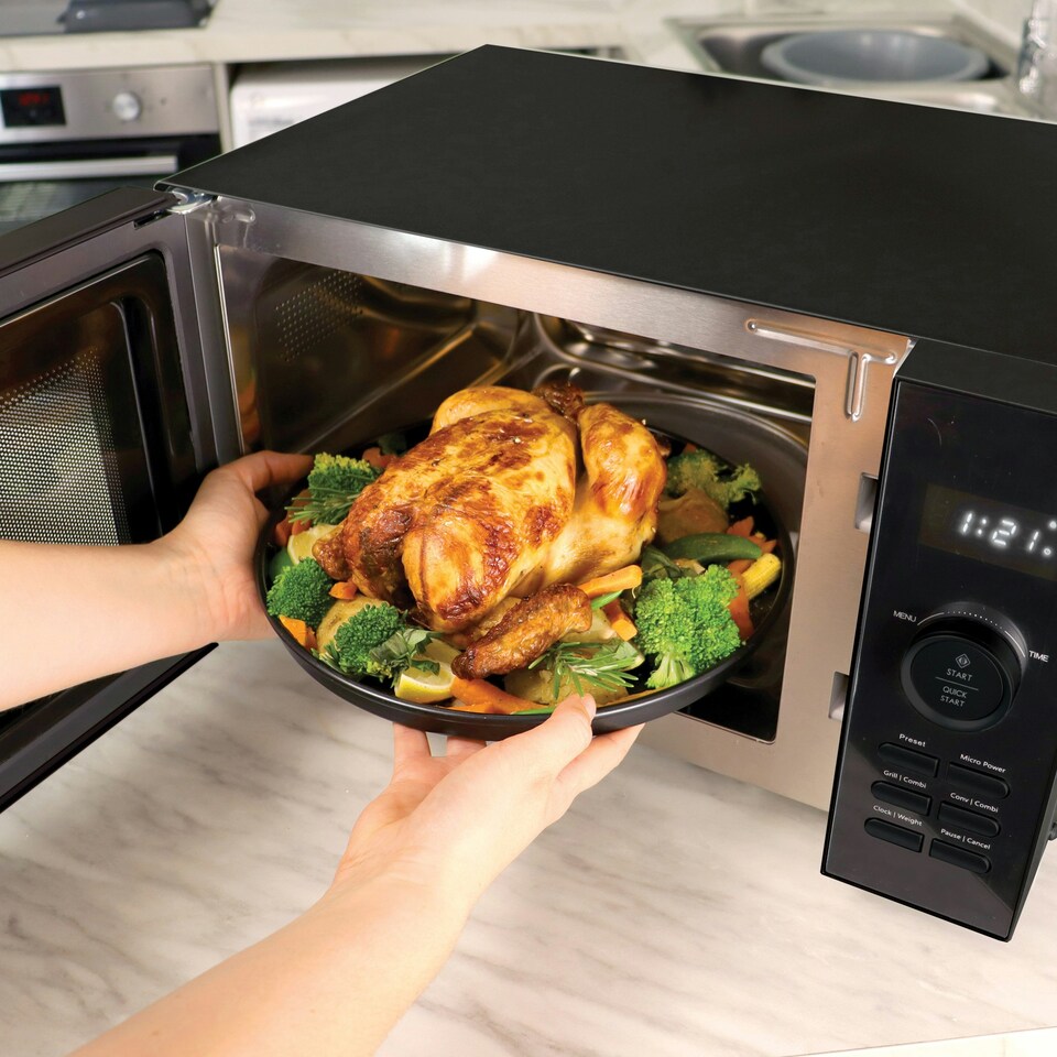 image 1 of Statesman SKMC0930SB Digital Combination Microwave with Grill and Convection, 900 W, 30 Litre, Black