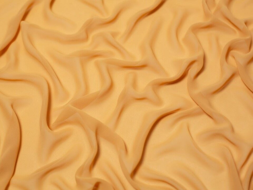 Minerva Core Range Gold Light Sheer Chiffon Fabric for Dressmaking, 110cm / 43" Wide - per metre