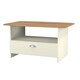 image 4 of Albert Bottom Drawer Coffee Table in Cream Ash & Riviera Oak (Ready Assembled) | Cream | Cream Ash & Riviera Oak