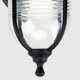 image 3 of ValueLights Black Outdoor Swan Neck Wall Lantern with 6W Warm White Bulb Black