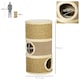 image 4 of PawHut Cat Scratching Barrel Pet Furniture Sisal Plushfor Indoor Cats, Khaki