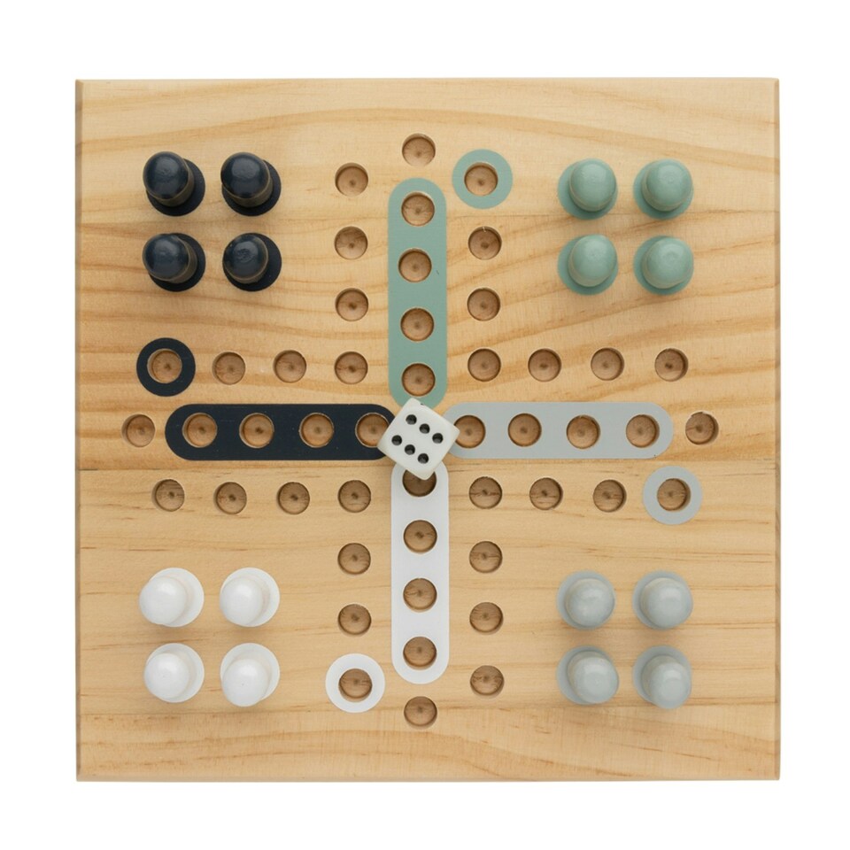 image 1 of XD Collection Claire Wooden Ludo Board Game - Brown - One Size