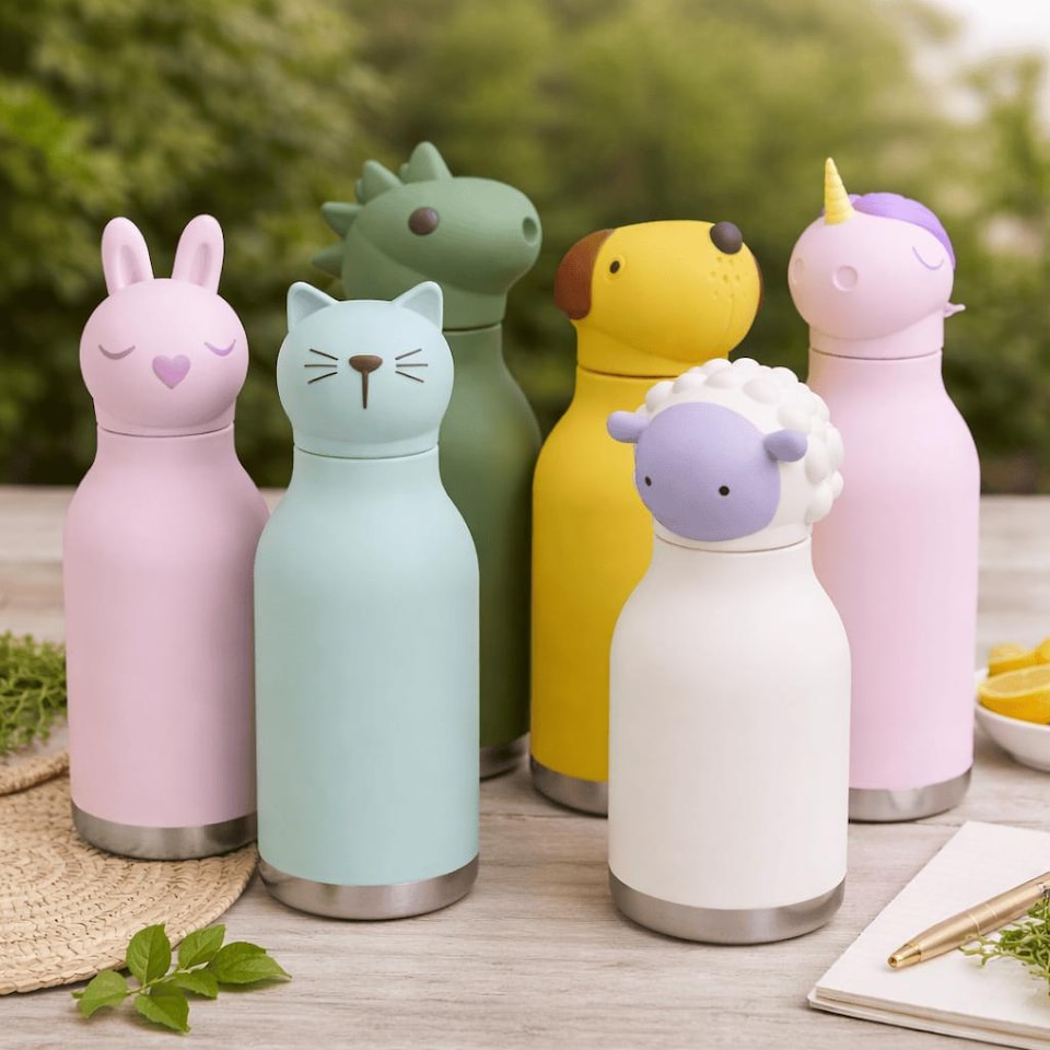 image 1 of Asobu 460ml Insulated Animal Design Stainless Steel Water Bottle - Choice of Character