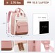 image 6 of LOVEVOOK Nappy Bag Backpack, Baby Bag with Changing Pad, Large Diaper Backpack Boy Girl, Waterproof Baby Registry Bag for Mom Dad with Stroller Buckles, Beige-Pink | Pink | beige-pink