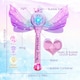 image 8 of Princess Bubble Wand for Kids - Musical Light Up Bubble Machine with Detachable Wings - Indoor Outdoor Birthday Gift