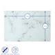 image 6 of Harbour Housewares Rectangle Glass Chopping Board - 40 x 30cm - Marble | White | Marble