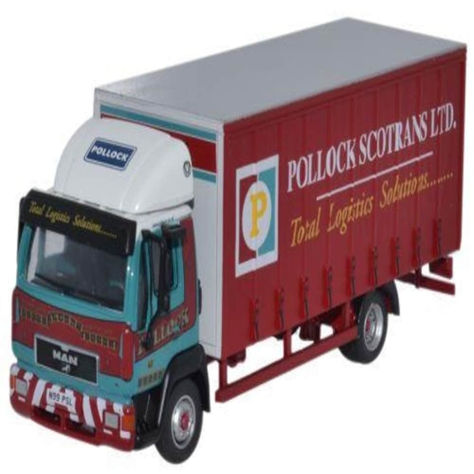 Oxford Diecast MAN L2000 Curtainside Pollock