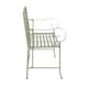image 6 of Charles Bentley Rustic Metal Garden Bench - Leaf Design | Green | Green