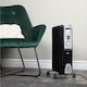 image 2 of 2000w 2kw 9 Fin Slimline Black Oil Filled Radiator Heater with Adjustable Thermostat