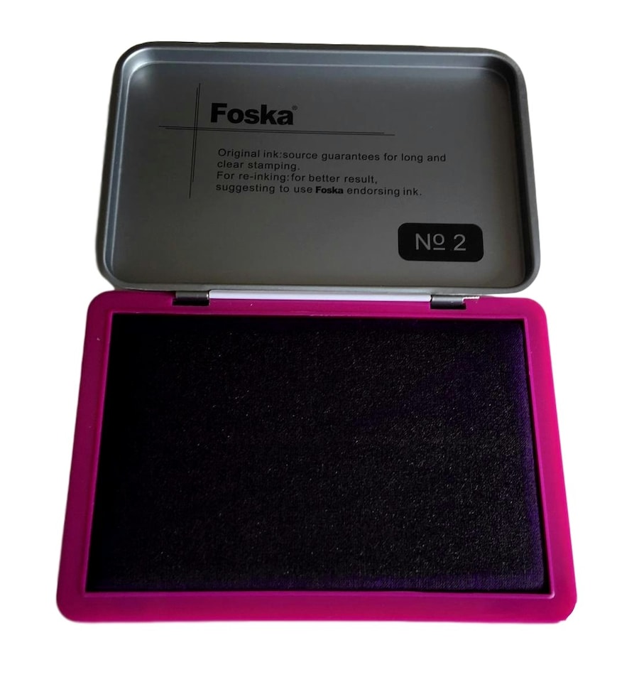 image 1 of Purple Ink Stamp Pad 122x48mm