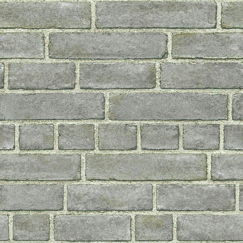 image 1 of NuWallpaper NU2236 Brick Facade Peel & Stick Wallpaper, Grey Multi