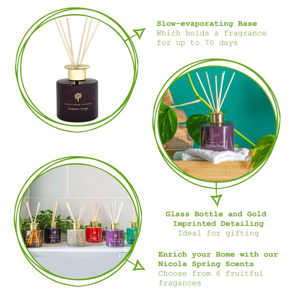 image 1 of Nicola Spring Reed Diffuser - 200ml - Cinnamon & Orange
