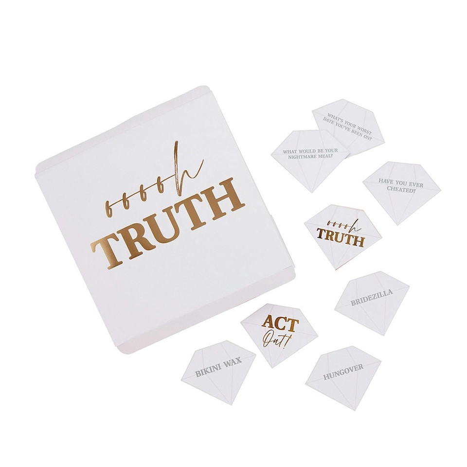 image 1 of Giant White & Gold Dice Hen Party Game