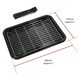 image 3 of SPARES2GO Universal Oven Grill Pan Small Medium Rack & Detachable Handle (Non-Stick Vitreous Enamelled)