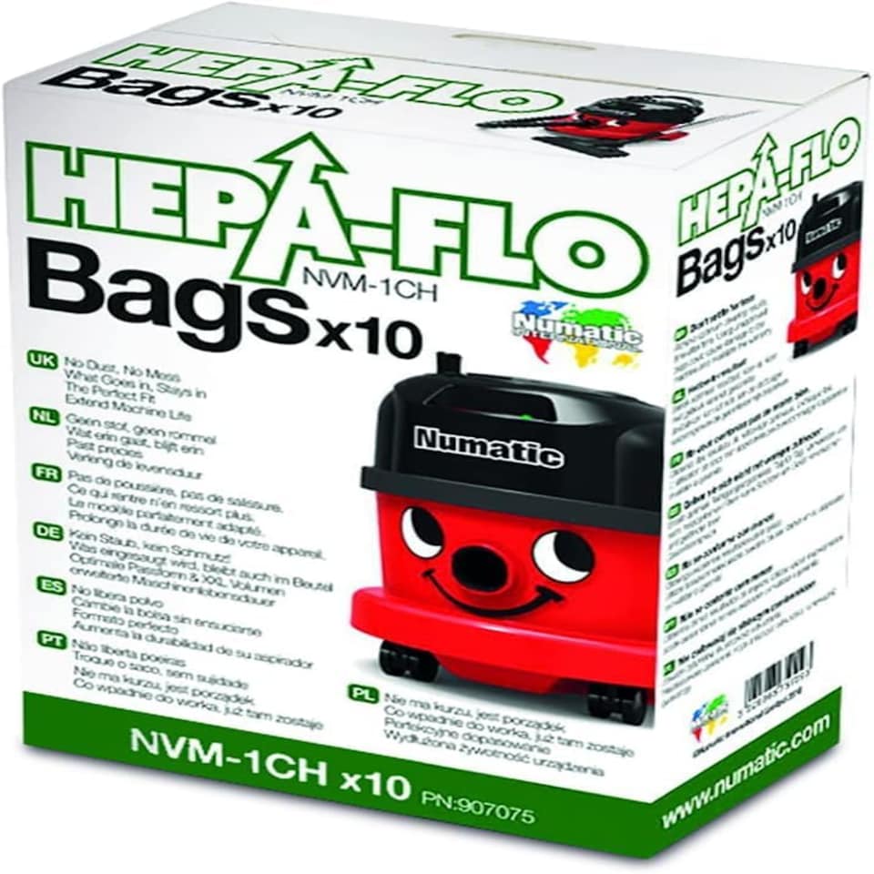 image 1 of Genuine Numatic Henry Vacuum Bags Hepa-Flor Dust Bags 907075