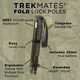 image 6 of Fold Lock Single Pole Adjustable LeverLock Hiking Walking Trekking Outdoor | Black | Black | One Size | 1