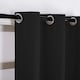 image 5 of Black Blackout Curtains - Eyelet Thermal Curtain  - 46 x 63 Inch Drop - 2 Panel | Black | One Size