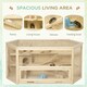 image 3 of PawHut 3 Tier Wooden Hamster Cage Gerbil Play Centre w/ Sliding Tray Ramps