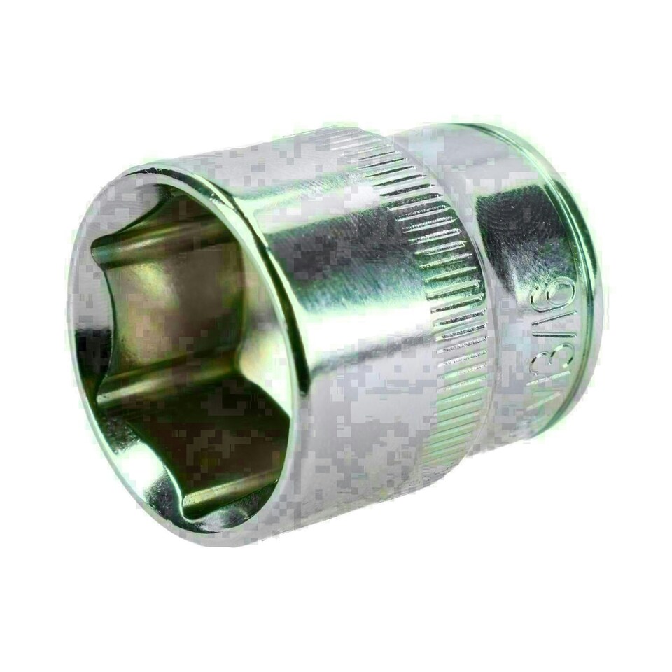 image 1 of 13/16" Imperial 6 Point 3/8" Drive Shallow Socket SAE AF Chrome Vanadium Steel