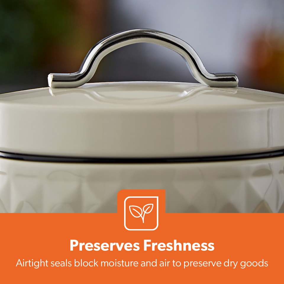 image 1 of GEEPAS 4 Pc Tea Coffee Sugar Canister & Bread Bin Set