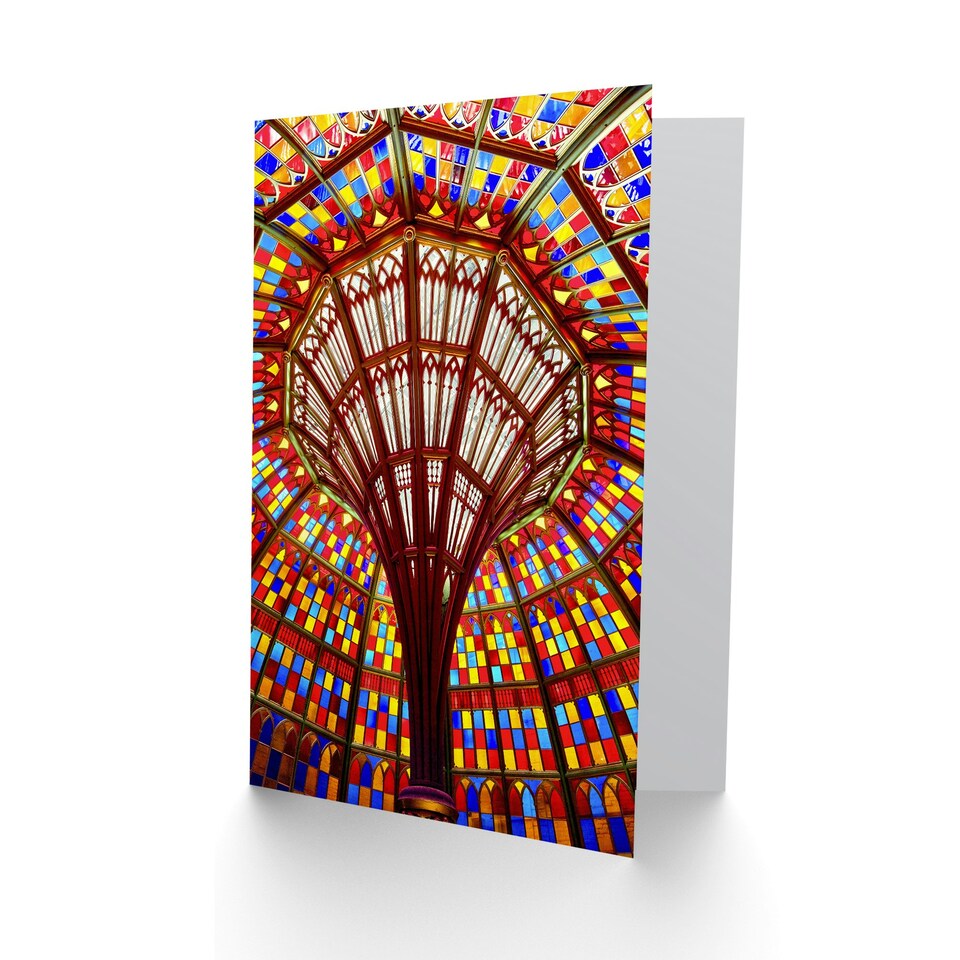 image 1 of Carol Highsmith Art Card State Capitol Building Stained Glass Ceiling