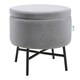 image 1 of Living and Home Contemporary Velvet Ottoman Metal Legs