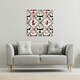image 2 of Egyptian Hieroglyphs in Red & Black (Canvas Print) 90 x 90 x 4cm