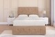 image 1 of Sloomy Cambridge Sand Naples Divan Bed Base 4 Drawers With 26 Inch Strutted Headboard & 12 Inch Matching Footboard | Cream | Sand | Super King | 1