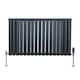 image 2 of Oval Column Radiator & Valves 600mm x 1020mm Anthracite Grey