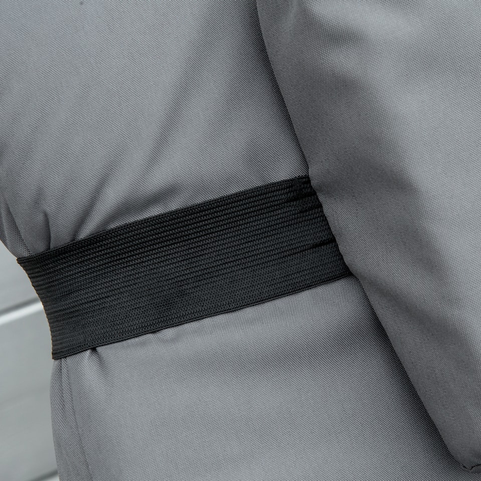 image 1 of Outsunny Rattan Sun Lounger, 5-Level Adjustable Garden Lounger Recliner with Cushion and Headrest, Outdoor Reclining Sunbed, Steel Frame Garden Chair for Patio, Beach, Terrace, Dark Grey