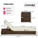 image 6 of Sun Lounger Set - 2 loungers, 1 side table, aluminium frame, adjustable backrest, rain cover Brown