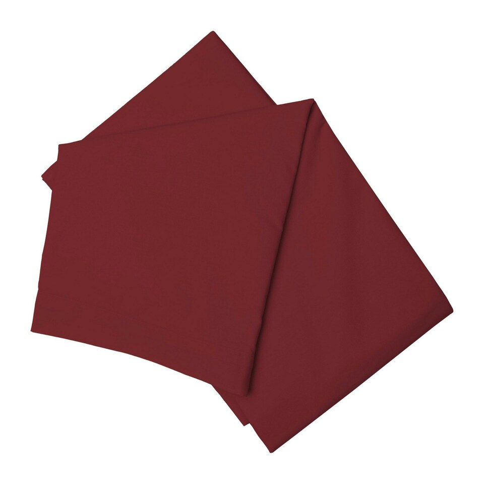Belledorm Easycare Percale Flat Sheet - Red - Single