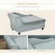 image 10 of PawHut Pet Sofa Dog Chair Cat Couch w/ Storage, Cushion - Light Grey