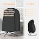 image 4 of Outsunny Hanging Egg Chair Cover, Outdoor Single Swing Chair Cover, Waterproof Anti-dust Furniture Protector with Zipper, 420D Oxford Fabric for 128 x 190H cm Stand, Black | Black | Black