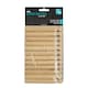 image 5 of JVL Plastic Peg Basket with 72 Wooden Dolly Pegs, Brown