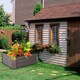 image 3 of Living and Home Galvanized Steel Rectangular Raised Garden Bed- Brown- 100cm W x 60cm D x 30cm H