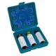 image 1 of 1/2" Drive Alloy Wheel Nut Sockets Double Deep 17mm 19mm 21mm 3pc Set