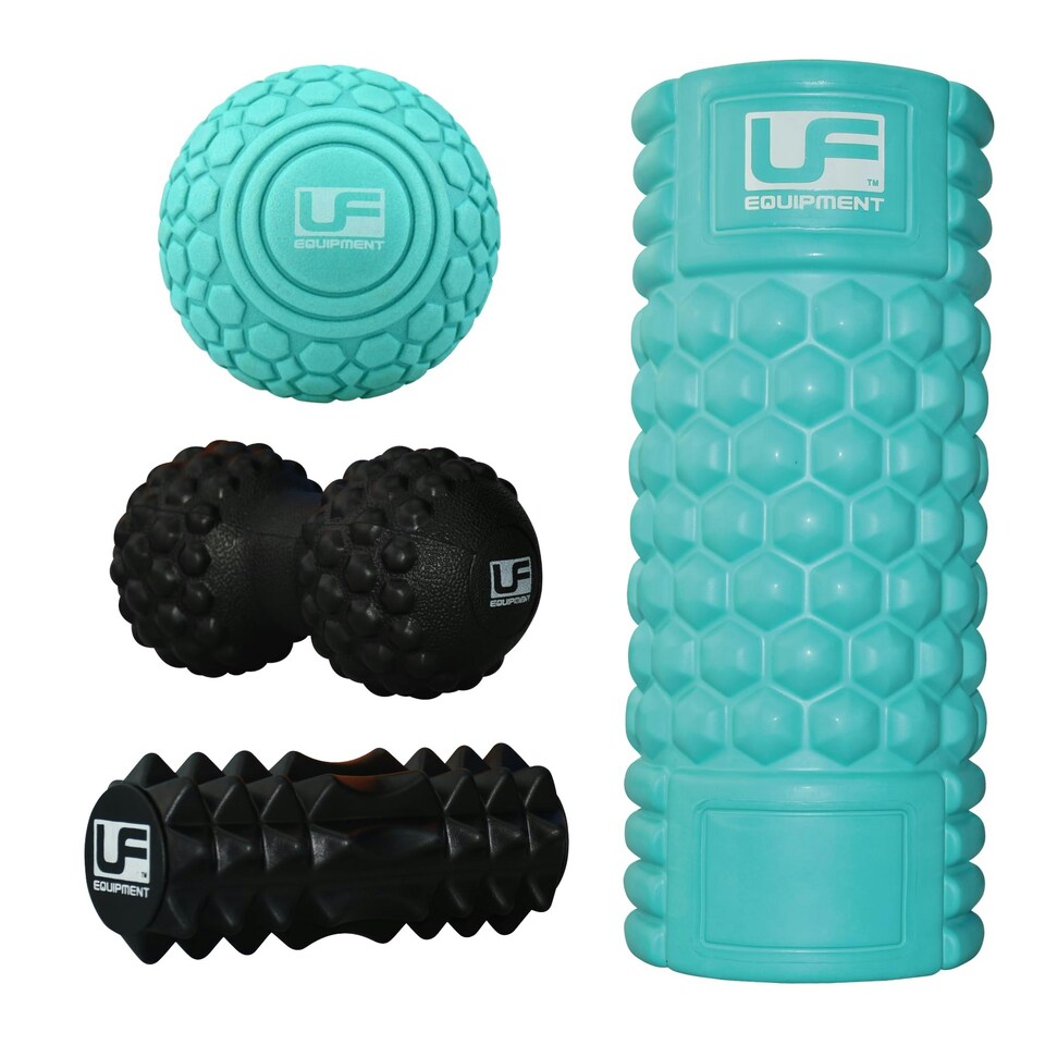 Urban Fitness 4piece Massage Set - Turquoise/Black - - Fitness