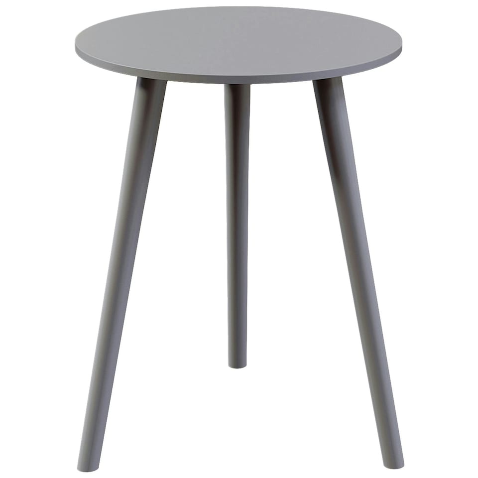 image 1 of Vida Designs Round Side Table Sofa Bedside Coffee Table, Grey