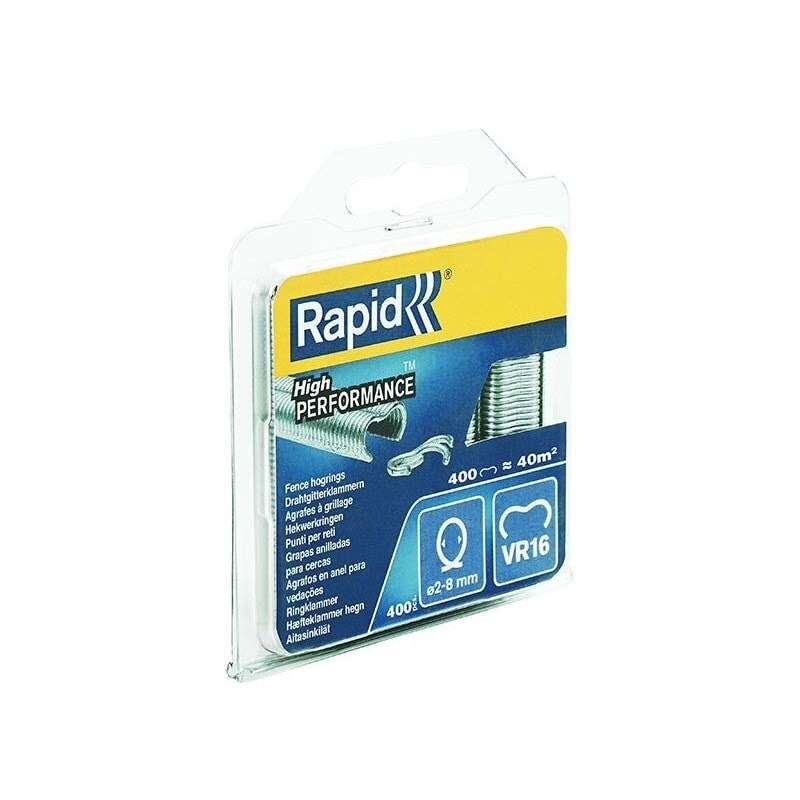 Rapid Vr16 Hog Rings - Multi Colour - Galvanised Pack of 400