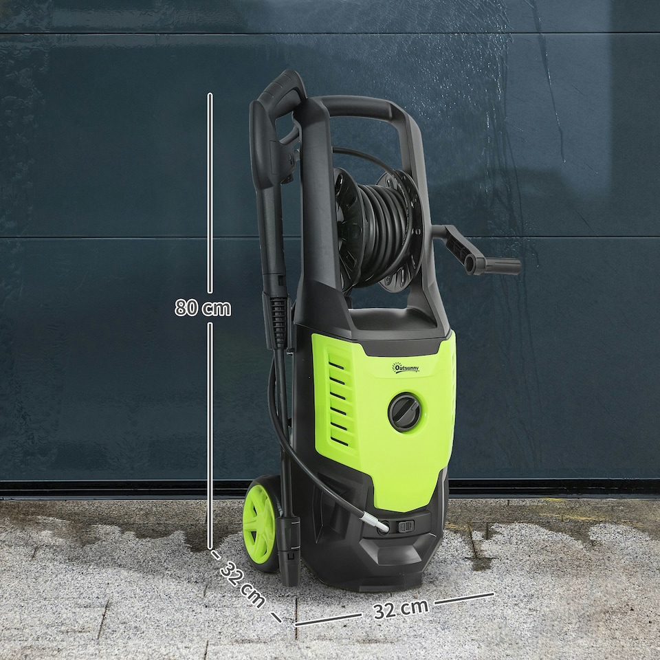 image 1 of Outsunny 2200W Power Washer 170 Bar Pressure with Adjustable Nozzle