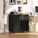 image 8 of Vinsetto Filing Cabinet with Locking Doors & Shelves, 2-Tier Lockable Storage Cabinet with 2 Keys for Home Office, 80W x 40D x 80H cm, Black