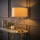 image 2 of ValueLights Antonia Cream Boucle Drum Shade Brushed Gold Oval Table Lamp with LED Bulb | Gold