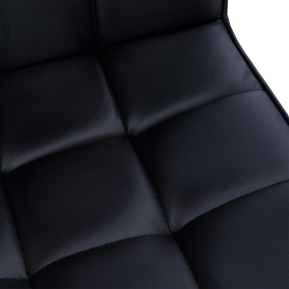 image 1 of Vinsetto Mid Back Home Office Chair Swivel Computer Chair with Armrests, Black
