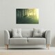image 2 of sun, trees in a haze of light, glowing fog among the trees (Canvas Print) 114 x 77 x 4cm