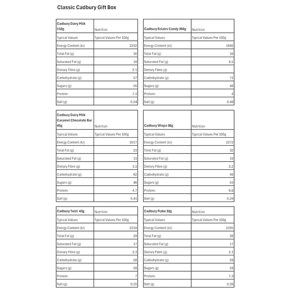 image 1 of Cadbury Classic Dairy Milk Chocolate Gift Box