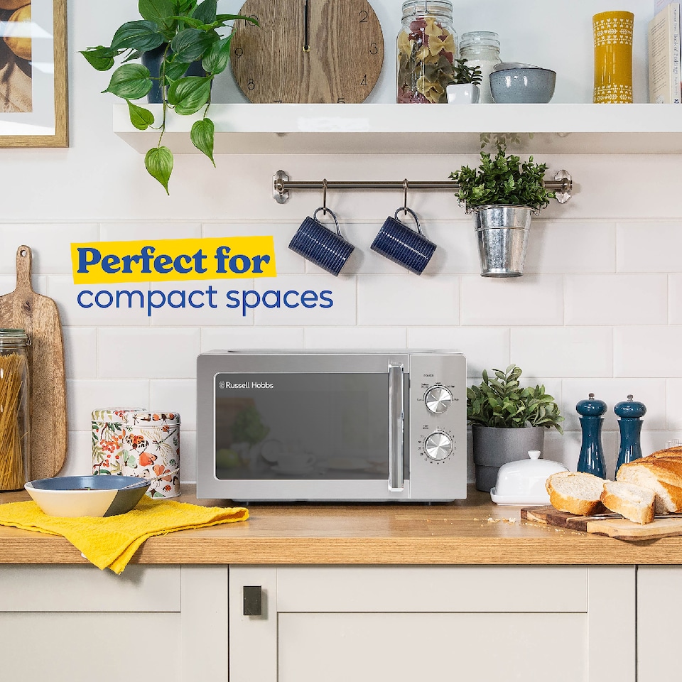 image 1 of Russell Hobbs RHMM827SS 20L Manual Microwave in Stainless Steel