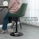 image 6 of HOMCOM Bar Stools Set of 2, Adjustable Bar Chairs 360 Degree Swivel, Green